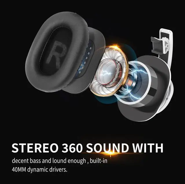 Alt view image 3 of 7 - PH2 Stereo VR Headphones for PS VR 2 | Clip On Design Easy to Install/Remove,Looks Tidy with Cable Router, More Comfortable Than in-Ear Buds,75x90mm Earmuffs,White