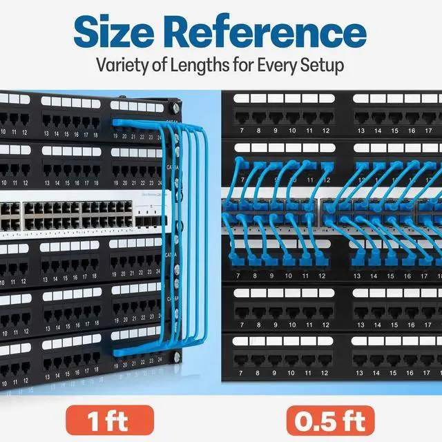 Alt view image 6 of 7 - Everest Ultra Slim Cat6a Ethernet Patch Cables 15ft (24-Pack) Black - 10GB Cat 6a Patch Cable - Bendable, Flexible & Thin Ethernet Cable - Space Saving 32AWG 550MHZ Cat6a Cables - 100% Copper Wires