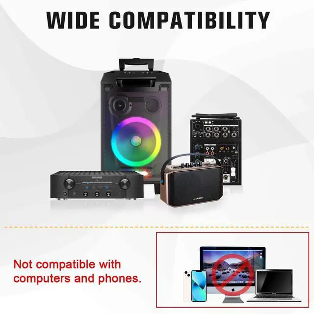 Alt view image 6 of 7 - Wireless Microphone, UHF Cordless Dual Handheld Dynamic Mic Set with Rechargeable Receiver, for Karaoke Party, Voice Amplifier, PA System, Singing Machine, Church, Wedding, Meeting, 200ft (WM-2)