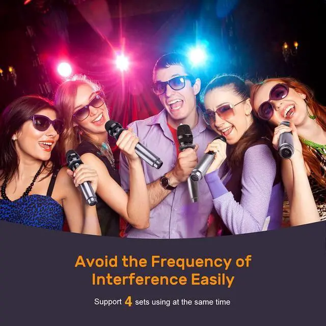 Alt view image 7 of 7 - Wireless Microphone Rechargeable Wireless Microphones with Receiver Dual Handheld Microphone System Dynamic MIC for Singing, Speech, Wedding, Church,Speaker, PA System(K380S)