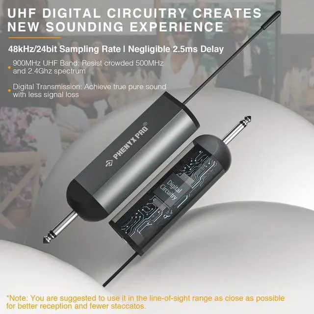 Alt view image 2 of 6 - Dual Digital Wireless Microphone System, w/2 Handheld Dynamic Microphones,15 UHF Frequency Groups, Mini Receiver, Metal Cordless Mic for Karaoke,Church,DJ,Singing (PDP-2-2H)