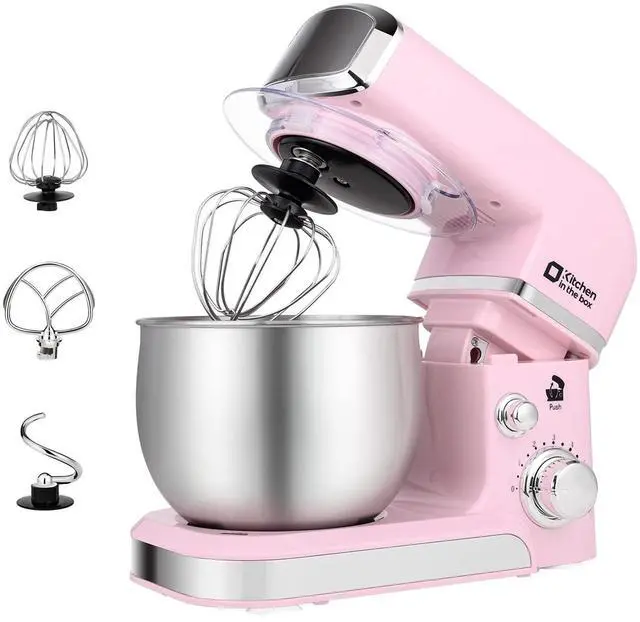 Main image of Stand Mixer,3.2Qt Small Electric Food Mixer,6 Speeds Portable Lightweight Kitchen Mixer for Daily Use with Egg Whisk,Dough Hook,Flat Beater (Pink)