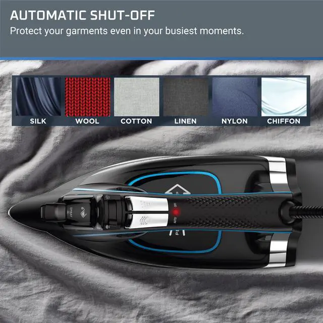 Alt view image 6 of 7 - Smart Steam Iron, Perfect Temp Technology, 35 Gram/Minute of Continuous Steam Output, DW3261U1, Auto Shutoff, Black