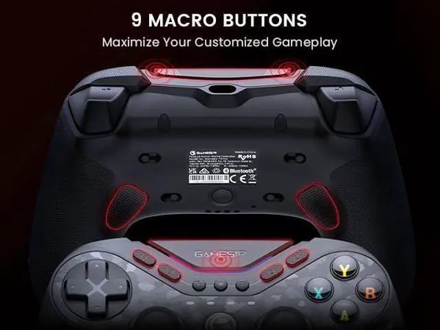 Alt view image 3 of 5 - Tarantula Pro Wireless Controller for Switch/PC/iOS/Android with Charging Dock, Bluetooth 2.4G Wired Controller