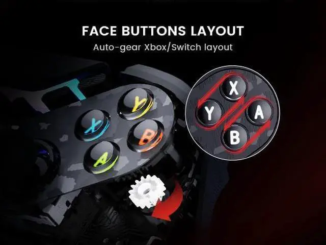 Alt view image 4 of 5 - Tarantula Pro Wireless Controller for Switch/PC/iOS/Android with Charging Dock, Bluetooth 2.4G Wired Controller