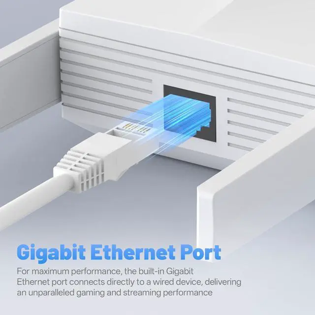 Alt view image 6 of 6 - 2025 AX3000 WiFi 6 Extender-Dual Band (2.4G/5.8G), WiFi Extender Signal Booster with Gigabit Ethernet Port, Access Point, No Required App, Long Range WiFi Booster, Faster Speed and Easy Setup