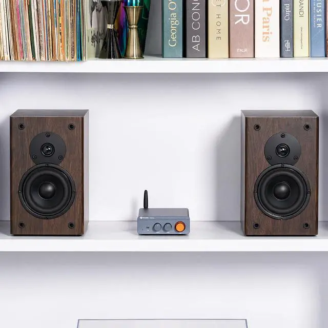 Alt view image 7 of 7 - BT20A Pro Bluetooth 5.0 Amplifier, 300W x2 Wireless Amp, TPA3255 2 Channel Mini Class D Integrated Home Audio Outdoor Stereo Receiver with Bass Treble Control for Passive Speakers