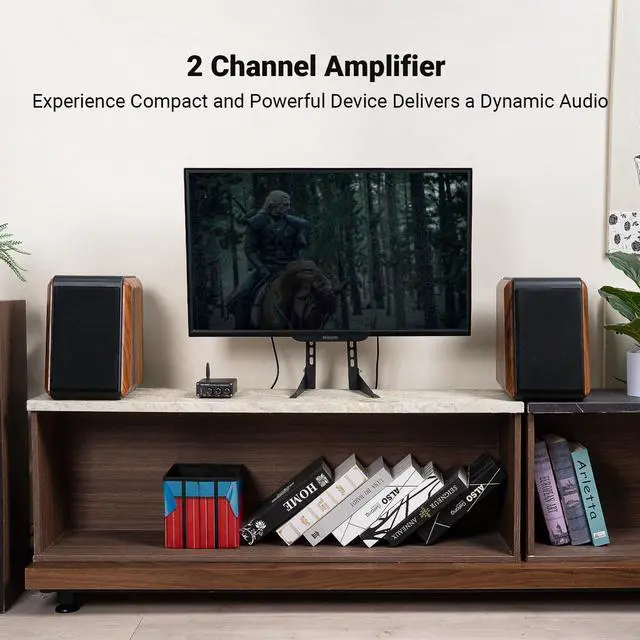 Alt view image 7 of 7 - BT20A Bluetooth Stereo Amplifier, 2 Channel Home Audio Component Amplifiers for Passive Speakers, Mini Class D Amp Receiver 200W for Indoor/Outdoor/Garage/Ceiling/Bookshelf Speaker