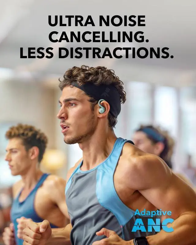 Alt view image 4 of 6 - Sport X20 by Anker, True-Wireless Workout Earbuds, Rotatable and Extendable Ear Hooks, Noise Cancelling, Deep Bass, IP68 Waterproof, Sweatproof, Dustproof, 48H Play, Sport Earbuds for Gym