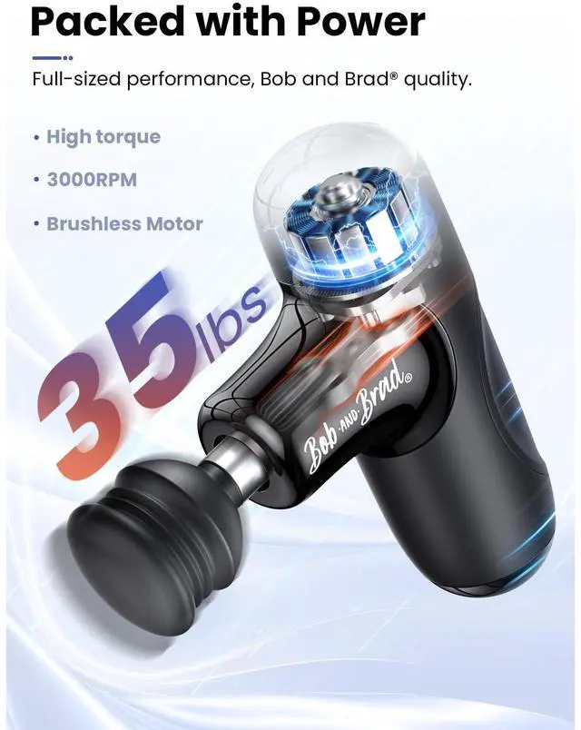 Alt view image 2 of 5 - Q2 Mini Massage Gun, Pocket-Sized Deep Tissue Massager Gun, HSA Portable Percussion Muscle Massager Gun, Ultra Small & Quiet Muscle Massage Gun with Carry Case Home Travel FSA Eligible