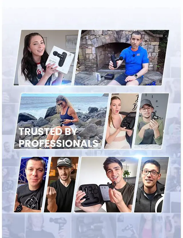 Alt view image 5 of 5 - Q2 Mini Massage Gun, Pocket-Sized Deep Tissue Massager Gun, HSA Portable Percussion Muscle Massager Gun, Ultra Small & Quiet Muscle Massage Gun with Carry Case Home Travel FSA Eligible