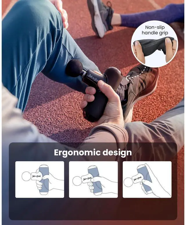 Alt view image 5 of 6 - Q2 Pro Mini Massage Gun with Heat and Cold Head,Pocket-Sized Deep Tissue Massager Gun,Portable Percussion Muscle Massager Gun, Ultra Small&Quiet Muscle Massage Gun, Gift for Women Men