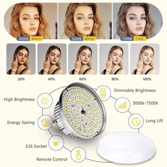 Alt view image 2 of 7 - Softbox Photography Lighting Kit, 16'' x 16'' Professional Softbox Lighting Kit with 85W 3000-7500K LED Bulbs, Studio Lights for Photography/Video Recording/Live Streaming/Portraits Shooting