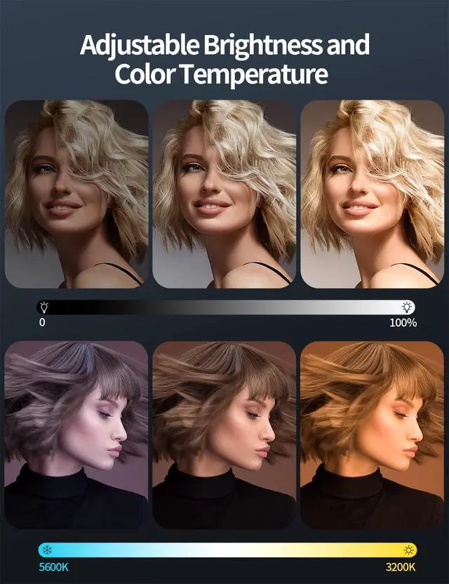 Alt view image 4 of 7 - LED Video Light Panel, Camera Light for Video Conference Recording with 4000mAh Battery Type-C USB Ports, CRI>95 3200K-5600K Photo Lights for Outdoor Photography Live Streaming Zoom Call