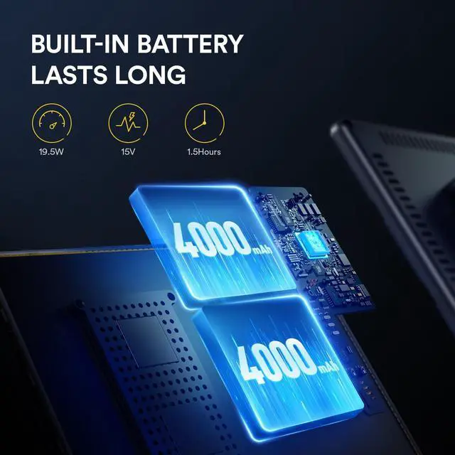 Alt view image 5 of 6 - 19.5W LED Video Soft Light Panel, 650Lux/m Camera Panel Light Built-in 8000mAh Battery, CRI>95 3200-5600K Photography Studio Lights for TikTok YouTube Video Recording Photography Streaming