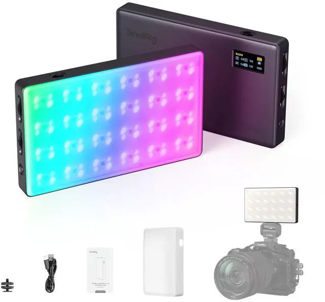 Main image of RM120 RGB Video Light, 5000mAh 180 Minutes Portable Camera Light 7W Output Power, LED Video Light Panel, 2500-8500K CRI TLCI 98+ for TikTok, Content Creator, Photographer