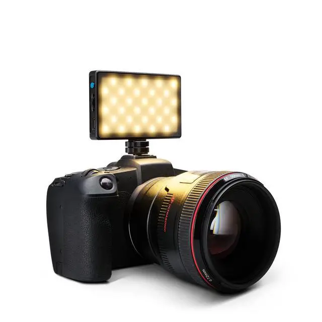 Alt view image 2 of 7 - Bicolor Panel Mini LED Light for Professional DSLR Cameras | Adjustable Panel Mini, LCD Display | Photo and Video Lighting, Long Battery Life | Fits Sony, Nikon, Fuji, Panasonic