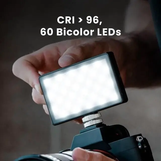 Alt view image 4 of 7 - Bicolor Panel Mini LED Light for Professional DSLR Cameras | Adjustable Panel Mini, LCD Display | Photo and Video Lighting, Long Battery Life | Fits Sony, Nikon, Fuji, Panasonic