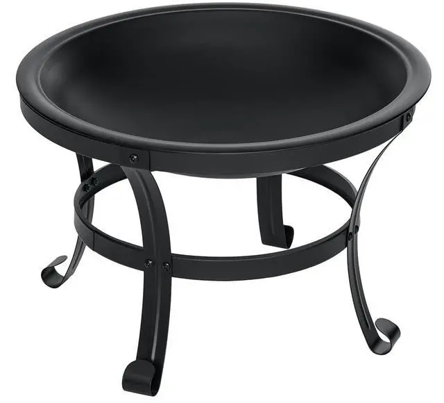 Alt view image 4 of 7 - 22 inch Fire Pit for Outside Outdoor Wood Burning Small Bonfire Pit Steel Firepit Bowl for Patio Camping Backyard Deck Picnic Porch,with Spark Screen,Log Grate,Poker