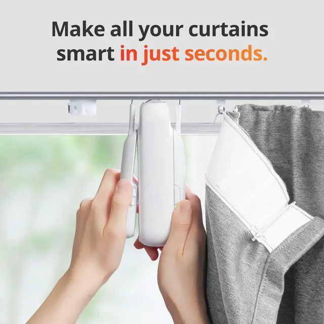 Alt view image 3 of 7 - Automatic Curtain Opener - Bluetooth Remote Control Smart Curtain with App, Upgraded High-Performance Motor, Add Hub to Work with Alexa, Google Home, HomeKit