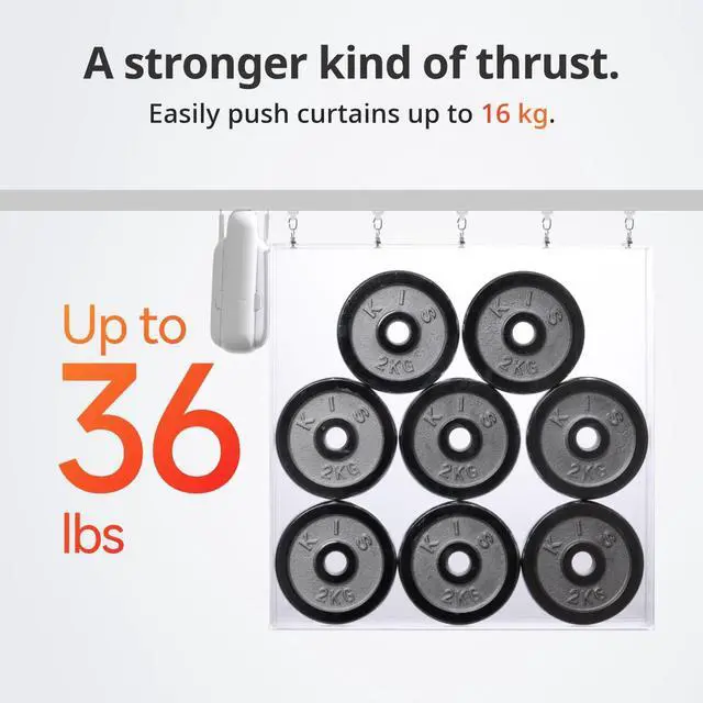 Alt view image 7 of 7 - Automatic Curtain Opener - Bluetooth Remote Control Smart Curtain with App, Upgraded High-Performance Motor, Add Hub to Work with Alexa, Google Home, HomeKit