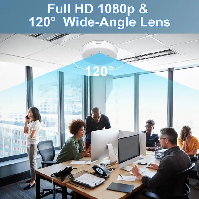 Alt view image 3 of 7 - Hidden Camera Smoke Detector Video Small Cam 1080P HD Wireless WiFi Camera with Night Vision & Motion Detection Indoor Security Camera