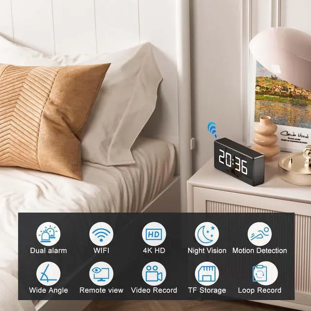 Alt view image 2 of 5 - Full HD 1080P WiFi Camera - Wireless Nanny Cam with Night Vision -Indoor Security Camera with Motion Detection
