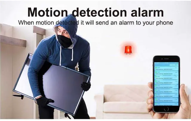 Alt view image 4 of 5 - Full HD 1080P WiFi Camera - Wireless Nanny Cam with Night Vision -Indoor Security Camera with Motion Detection