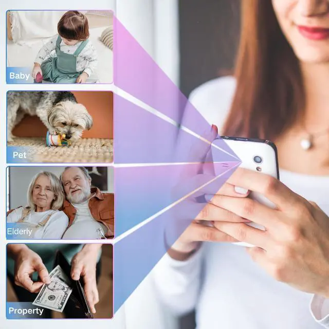 Alt view image 4 of 6 - USB Charger Camera - WiFi Small Camera - Full HD 2K Mini Wireless Nanny Cam - 120° Degree Wide Angle for Discreet Indoor Security (Grey)