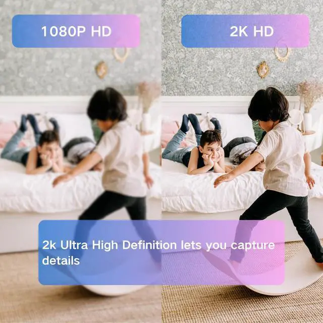 Alt view image 5 of 6 - USB Charger Camera - WiFi Small Camera - Full HD 2K Mini Wireless Nanny Cam - 120° Degree Wide Angle for Discreet Indoor Security (Grey)