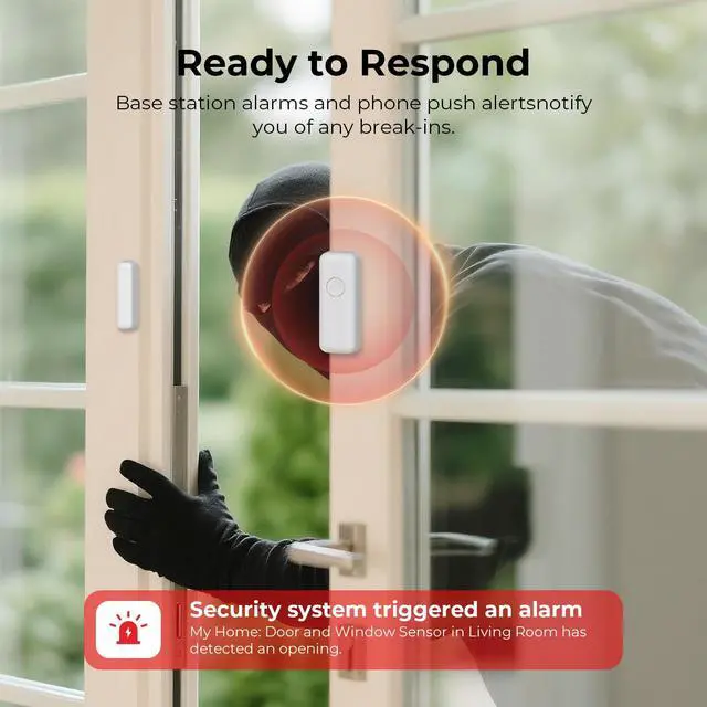 Alt view image 3 of 7 - Alarm System for Home Security,WiFi/4G Home Alarm System with DIY,Remote Control App Alert Door Window Sensor Motion Detection No Monthly Fee Compatible with Alexa & Google