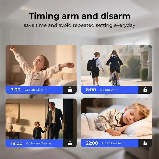 Alt view image 4 of 7 - Alarm System for Home Security,WiFi/4G Home Alarm System with DIY,Remote Control App Alert Door Window Sensor Motion Detection No Monthly Fee Compatible with Alexa & Google