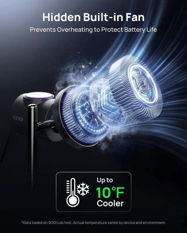 Alt view image 3 of 7 - Qi2 25W Wireless Charger, 3 in 1 Charging Station with Cooling Fan, Magnetic Qi2.2 Wireless Charger Stand, Compatible with iPhone 17/16/15/14/13/12, Apple Watch, AirPods (GaN Adapter Included)