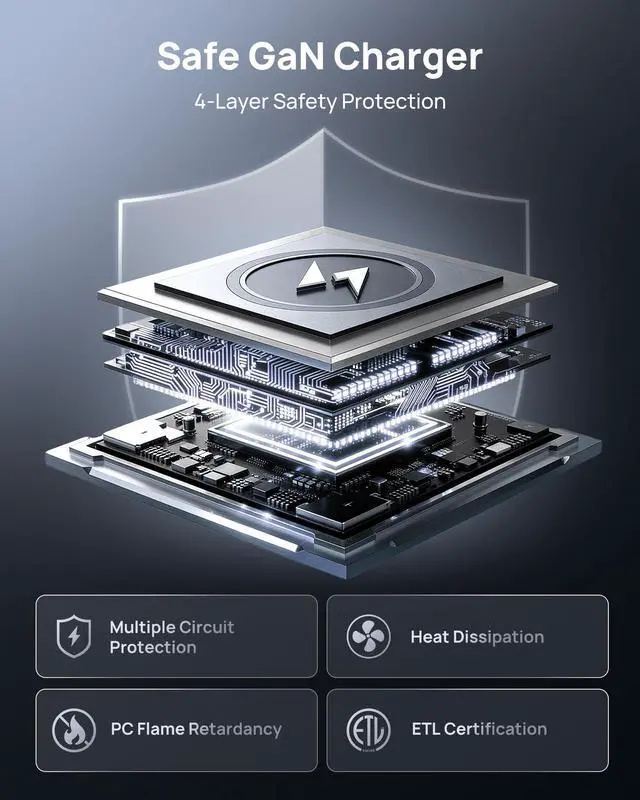 Alt view image 6 of 7 - Qi2 25W Wireless Charger, 3 in 1 Charging Station with Cooling Fan, Magnetic Qi2.2 Wireless Charger Stand, Compatible with iPhone 17/16/15/14/13/12, Apple Watch, AirPods (GaN Adapter Included)