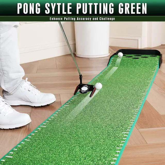 Alt view image 2 of 6 - Golf Putting Green Indoor - Advanced Guides Golf Putting Mat - Enhance Putting Accuracy and Challenge