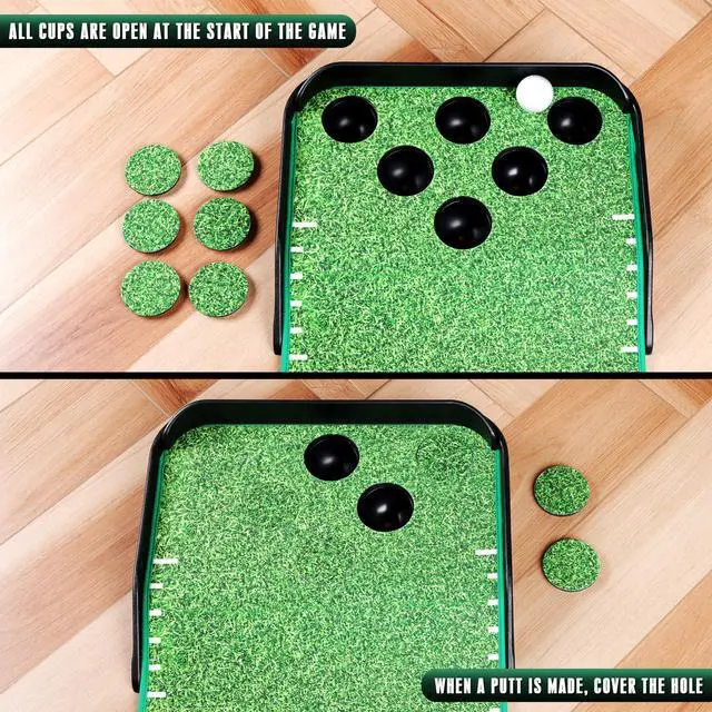 Alt view image 4 of 6 - Golf Putting Green Indoor - Advanced Guides Golf Putting Mat - Enhance Putting Accuracy and Challenge