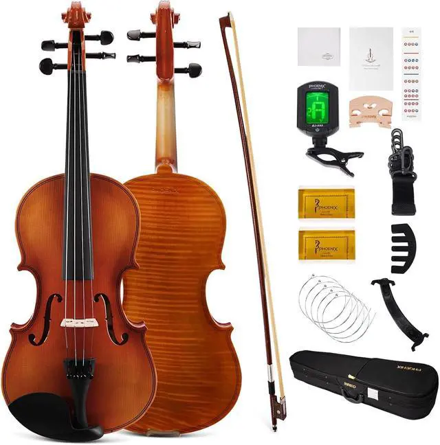 Main image of Violin 4/4 Full Size Kit, Violin Fiddle Set for Beginner Adults Student with Rosewood Bow Extra Strings & Bridge (Entry-level, Full)