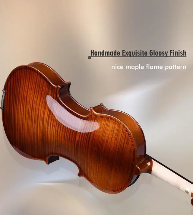 Alt view image 3 of 6 - 4/4 Violin Set for Beginners, Full Size Fiddle Kit for Adults Starters and Children Teenager Students