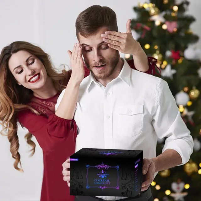 Alt view image 6 of 7 - Bartender Kit with Stand, 12-Piece Bar Set | 24oz Cocktail Shaker Set for Drink Mixing, Martini Shaker Set with Bar Tools, Recipes Booklet | Fun Housewarming Gift (Rainbow)