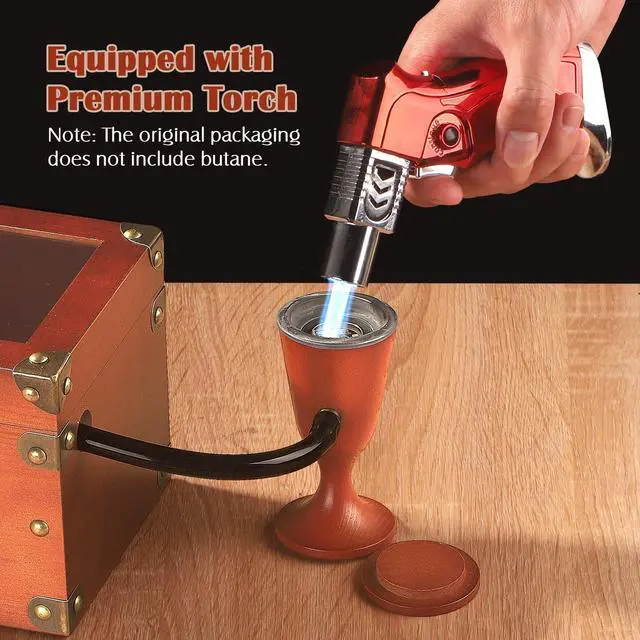 Alt view image 6 of 7 - Cocktail Smoker Kit, Whiskey Smoker Kit with Smoking Gun, Old Fashioned Bourbon Smoker Box and 4 Flavors Wood Chips, Unique Anniversary Birthday Gifts for Men, Dad, Husband (No Butane)