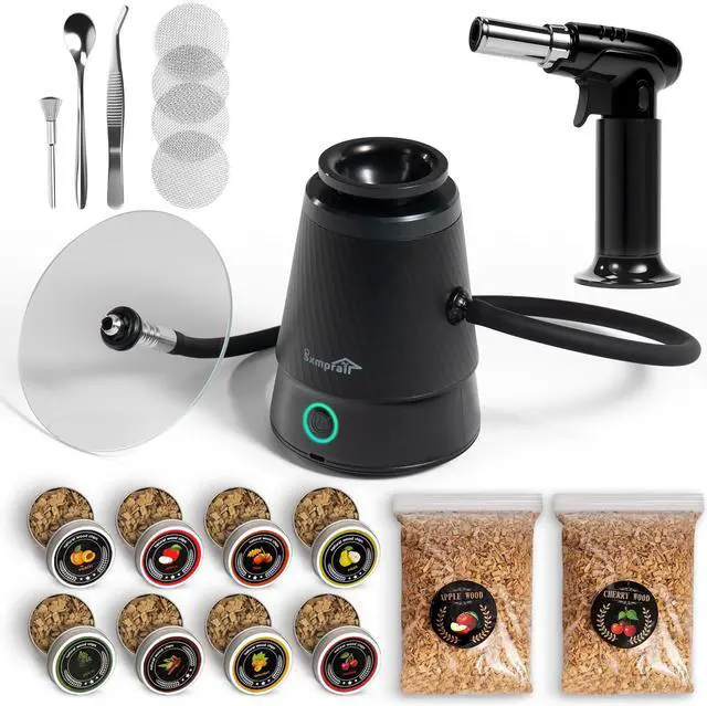 Main image of Rechargeable Patented Cold Smoking Gun 0 Oil Smoke Contact & Prevents Tar Clogging, Type-C/Battery, Handheld Smoke Infuser for Cocktails Meat Cheese & Weed, Ideal Gift for Men (Butane not included)