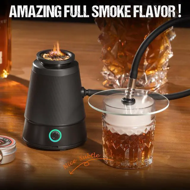 Alt view image 2 of 7 - Rechargeable Patented Cold Smoking Gun 0 Oil Smoke Contact & Prevents Tar Clogging, Type-C/Battery, Handheld Smoke Infuser for Cocktails Meat Cheese & Weed, Ideal Gift for Men (Butane not included)