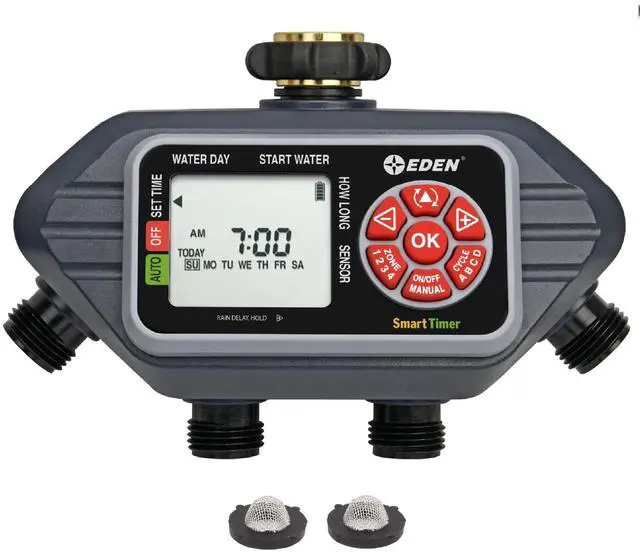 Main image of 93413 Programmable Digital Water Timer 4-Zone, Compatible with Wireless Soil Moisture Sensor