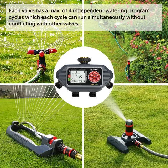 Alt view image 6 of 6 - 93413 Programmable Digital Water Timer 4-Zone, Compatible with Wireless Soil Moisture Sensor