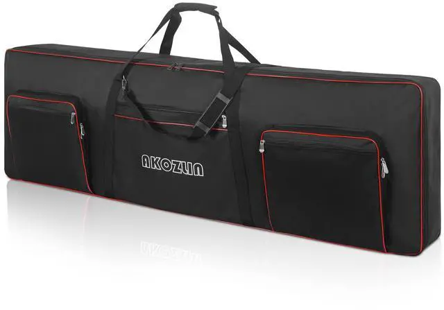 Main image of 88 key Electric Piano Keyboard Gig Bag 57.5"X18"X6.75" with Adjustable Straps and 5-Pocket for Accessaries,88-Note Keyboard Case