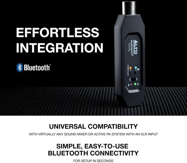 Alt view image 3 of 6 - Bluetooth Total 2 XLR Equipped Rechargeable Bluetooth Receiver for Mixing Desk Audio Mixer Setups and Active PA Systems