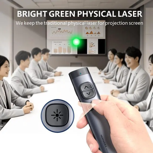 Alt view image 6 of 7 - N97s TV Screen Presentation Clicker for powerpoint presentations, powerpoint clicker, Presentation Remote, Bluetooth Wireless Presenter, Digital Pointer for TV Screen Under Win/mac