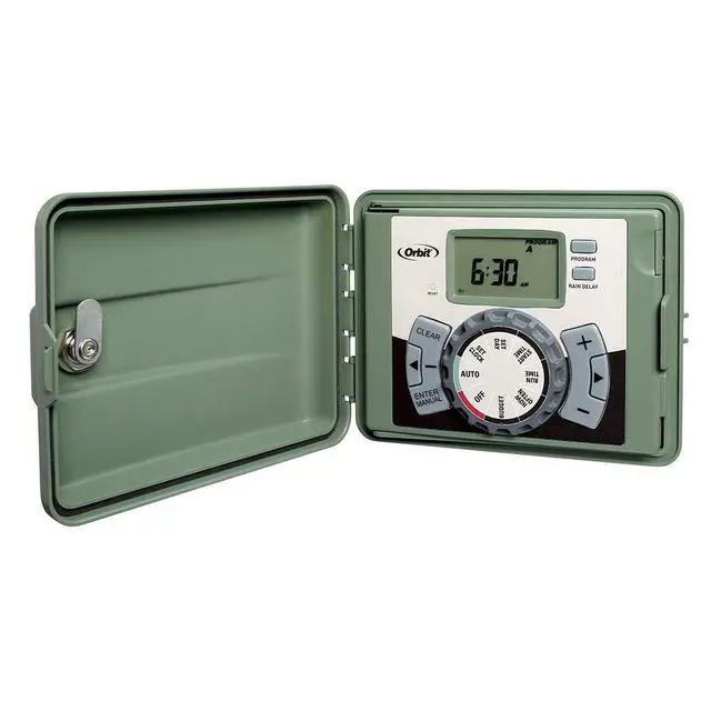 Main image of 57894 4-Station Outdoor Swing Panel Sprinkler System Timer