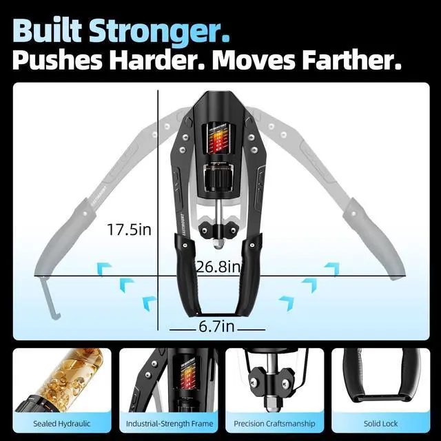 Alt view image 7 of 7 - Twister Arm Exerciser - Adjustable 22-440lbs Hydraulic Power Twister, Home Chest Expander, Shoulder Muscle Training Fitness Equipment, Arm Enhanced Exercise Strengthener (FullBlack)