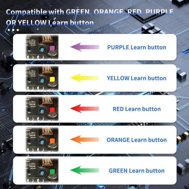 Alt view image 2 of 7 - 893MAX for liftmaster Craftsman Chamberlain Garage Door Opener Remote, Universal Garage Door Opener Remote Replaces 893LM G953EV-P2 371LM 373LM 890MAX 971LM 973LM(10 Pack)